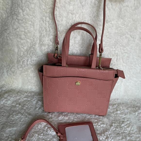 Brand New Classic STEVE MADDEN Pink BLUSH Dome Handbag Purse Satchel Vegan - Picture 2 of 9